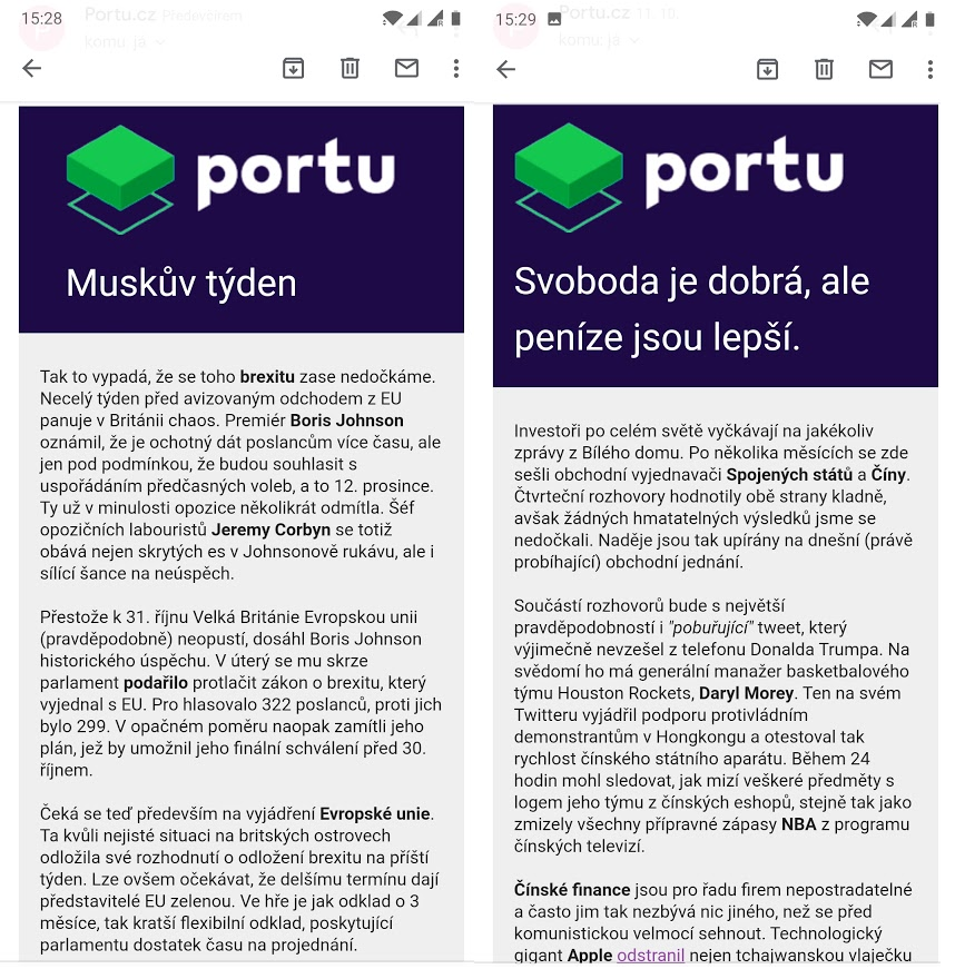 newsletter portu