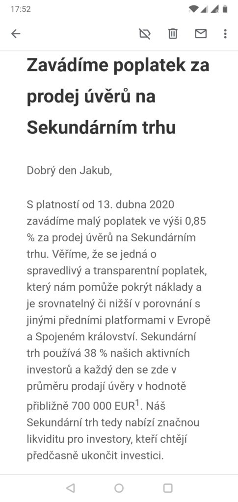mintos poplatek sekundární trh