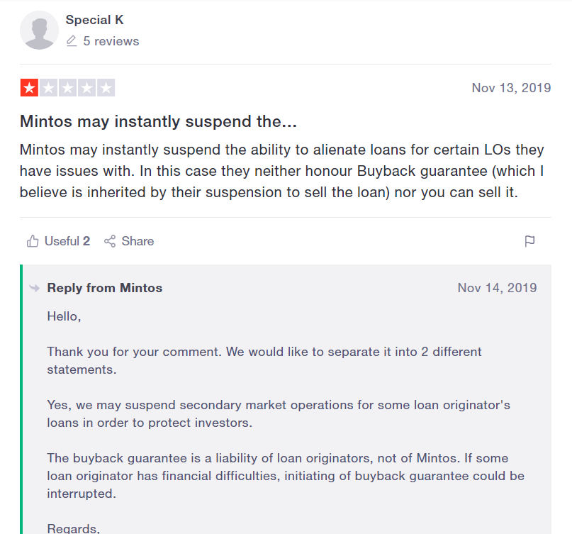 mintos hodnocení trustpilot negative 2