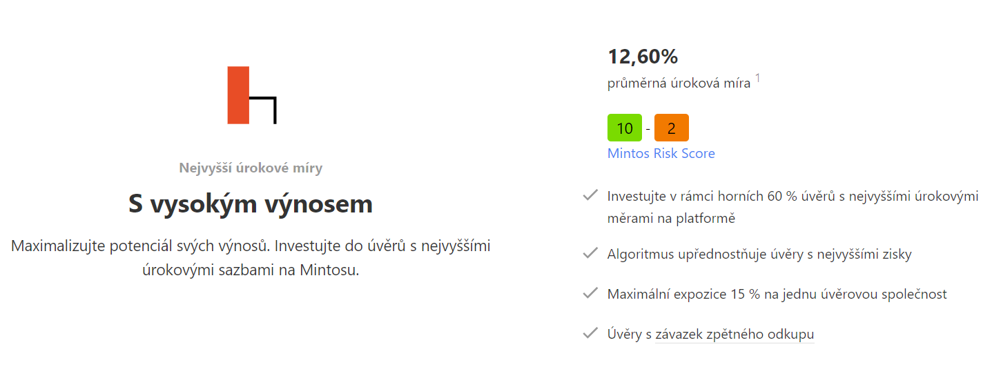 mintos strategie s vysokým výnosem