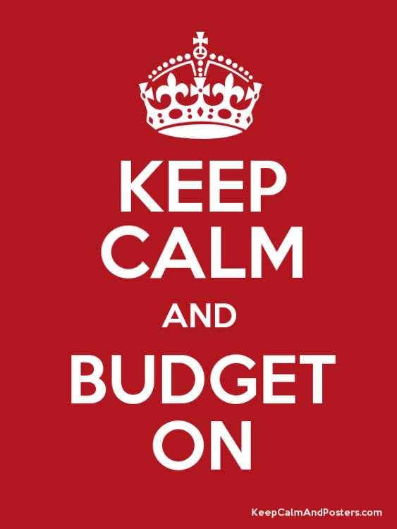 keep calm and budget