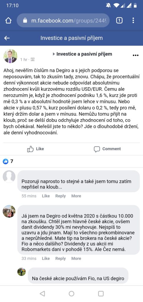 FB nepřesné údaje