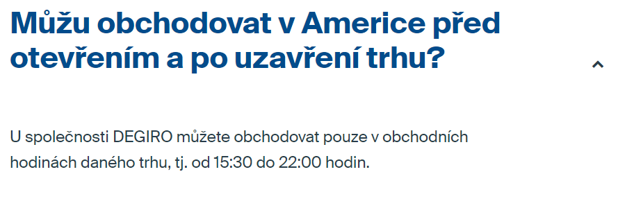 otevírací hodiny burzy USA