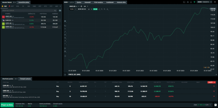 XTB nákup ETF