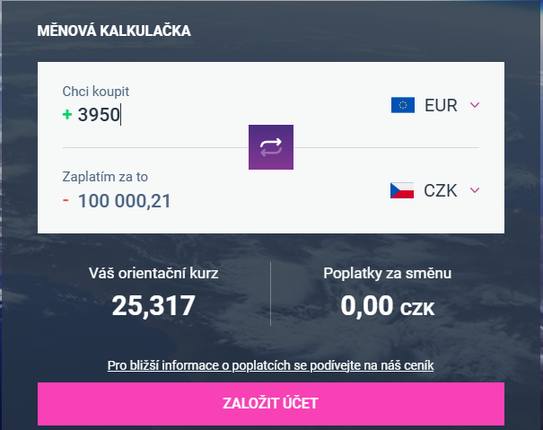 RoklenFX EUR CZK směna2