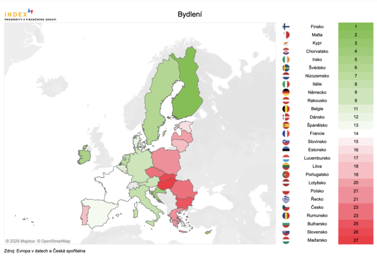 index prosperity úroveň bydlení mapa 2025